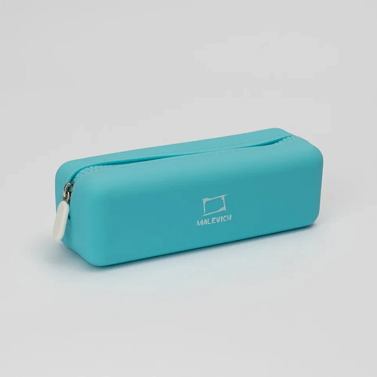 Пенал для карандашей и ручек Малевичъ, силиконовый, бирюзовый 606x758